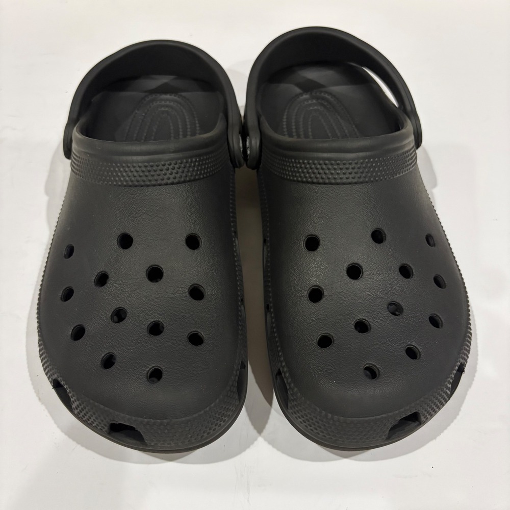 Crocs Classic Clogs Black Mens 8 Womens 10 Comfort Slip On Shoes